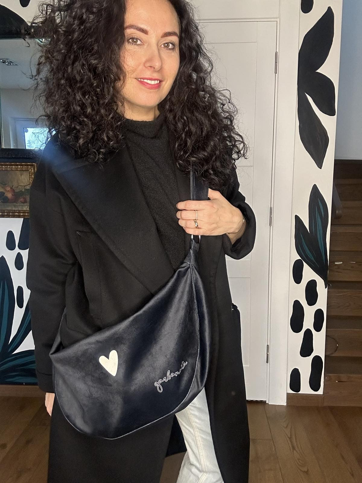 Hobo-Handtasche Heart – Schwarz – Produktansicht 4