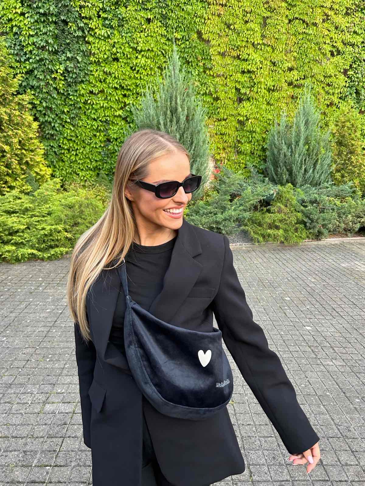 Hobo-Handtasche Heart – Schwarz – Produktansicht 2