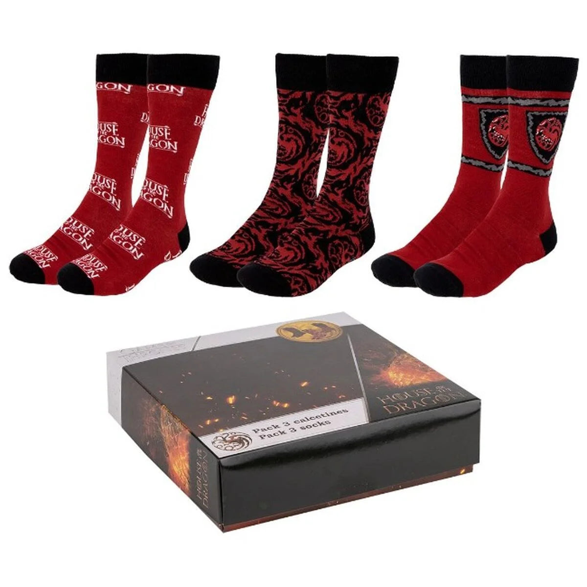 House of the Dragon Socken – 3er-Pack, 36–41 – Produktansicht 2