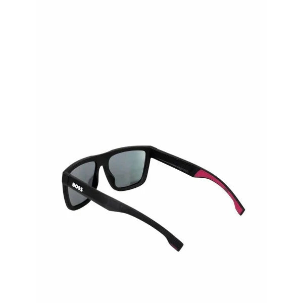 Hugo Boss Herrensonnenbrille mit schwarzen Gläsern und pinken Akzenten