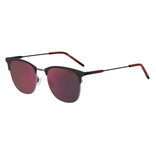 Hugo Boss Herrensonnenbrille mit roten Linsen, Matte Edelstahl UV-Schutz HG-1208-S-TI7-AO