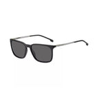 Hugo Boss Herrensonnenbrille Schwarz mit schwarzen Fassungen und silbernen Temepeln