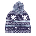 Hut Stitch Fair Isle Pom Beanie Unisex Marineblau