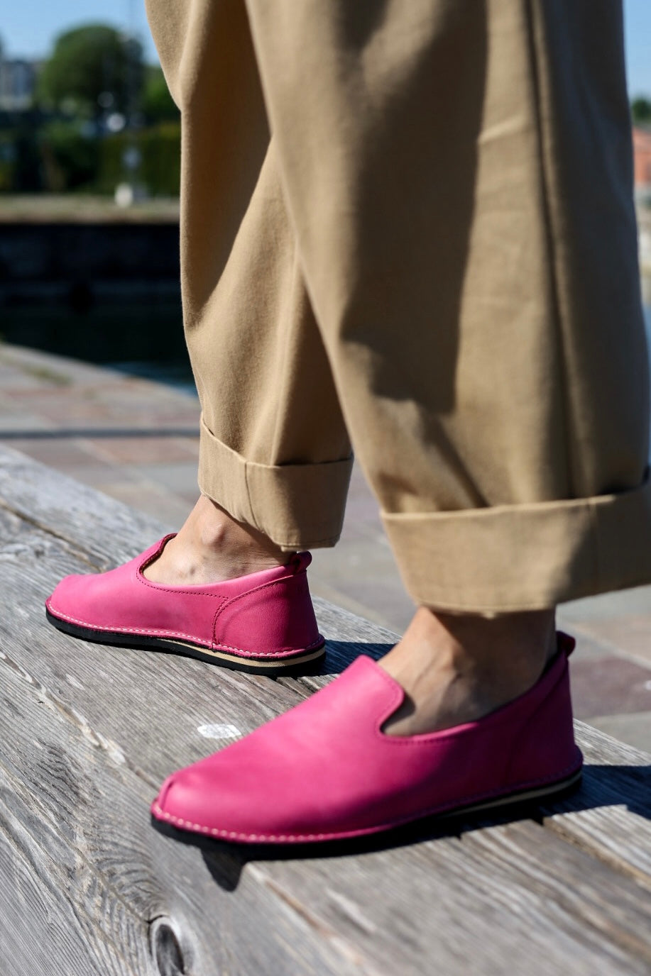 London Classic Schuhe im TOKU-Stil – Rosa – Detailansicht 3