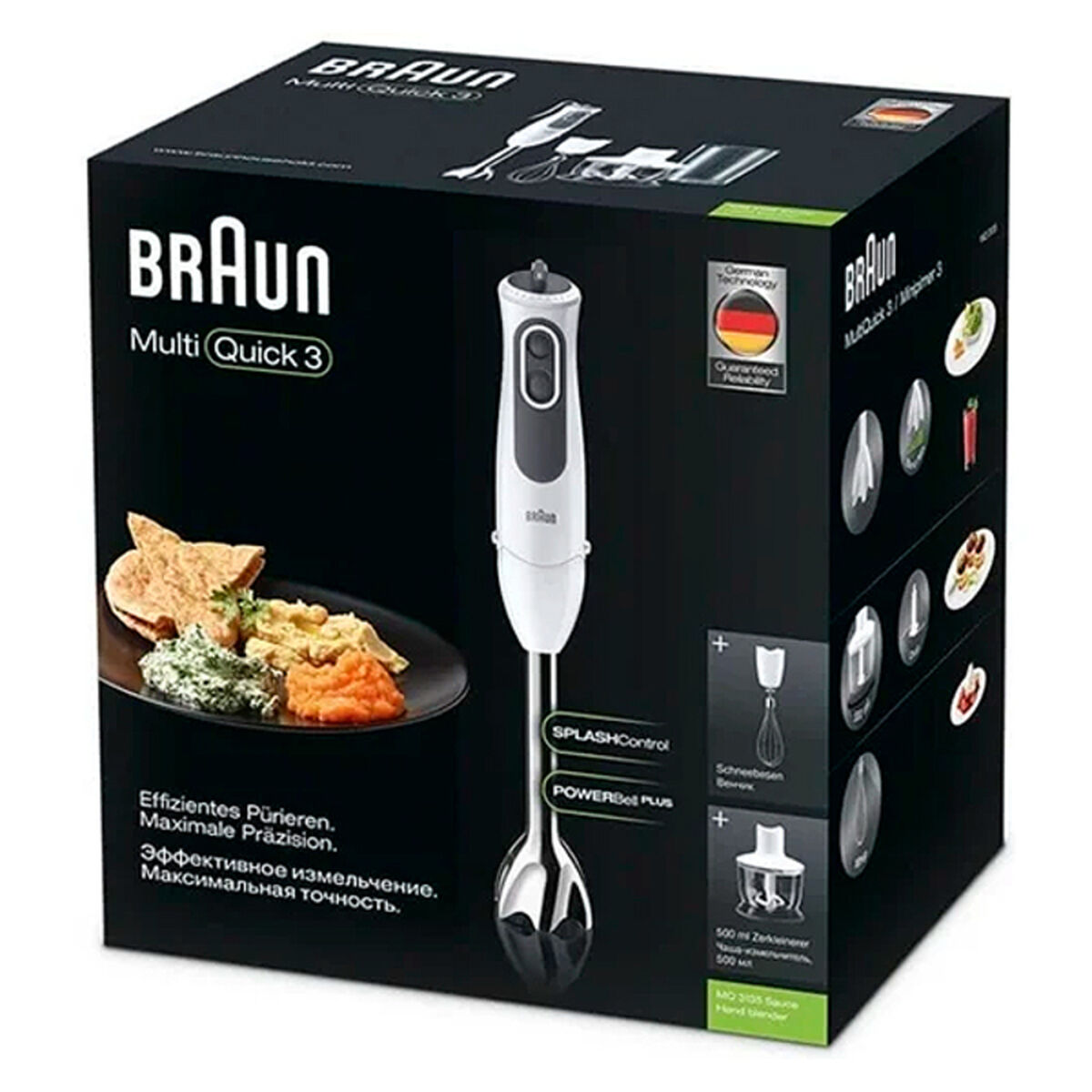 Handrührgerät Braun Minipimer 3 Vario MQ3135 Sauce 750W Weiß Schwarz Schwarz/Weiß 750 W - AWK Flagship