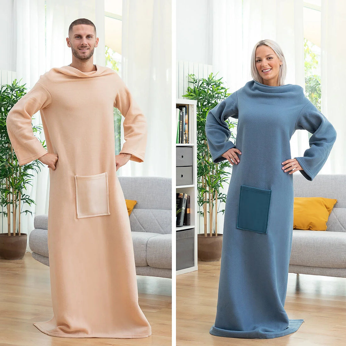Individuelle Ärmeldecke mit Tasche Faboulazy – Detailansicht 5