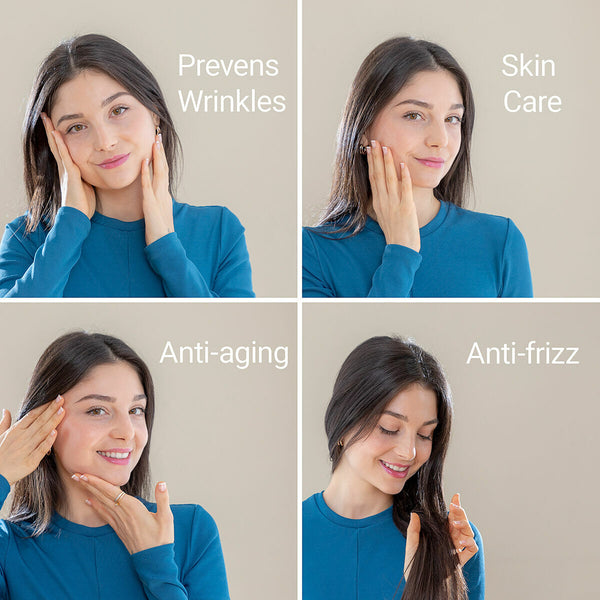 InnovaGoods Anti-Falten Nackenkissen mit Satinbezug - Home & Wohnen