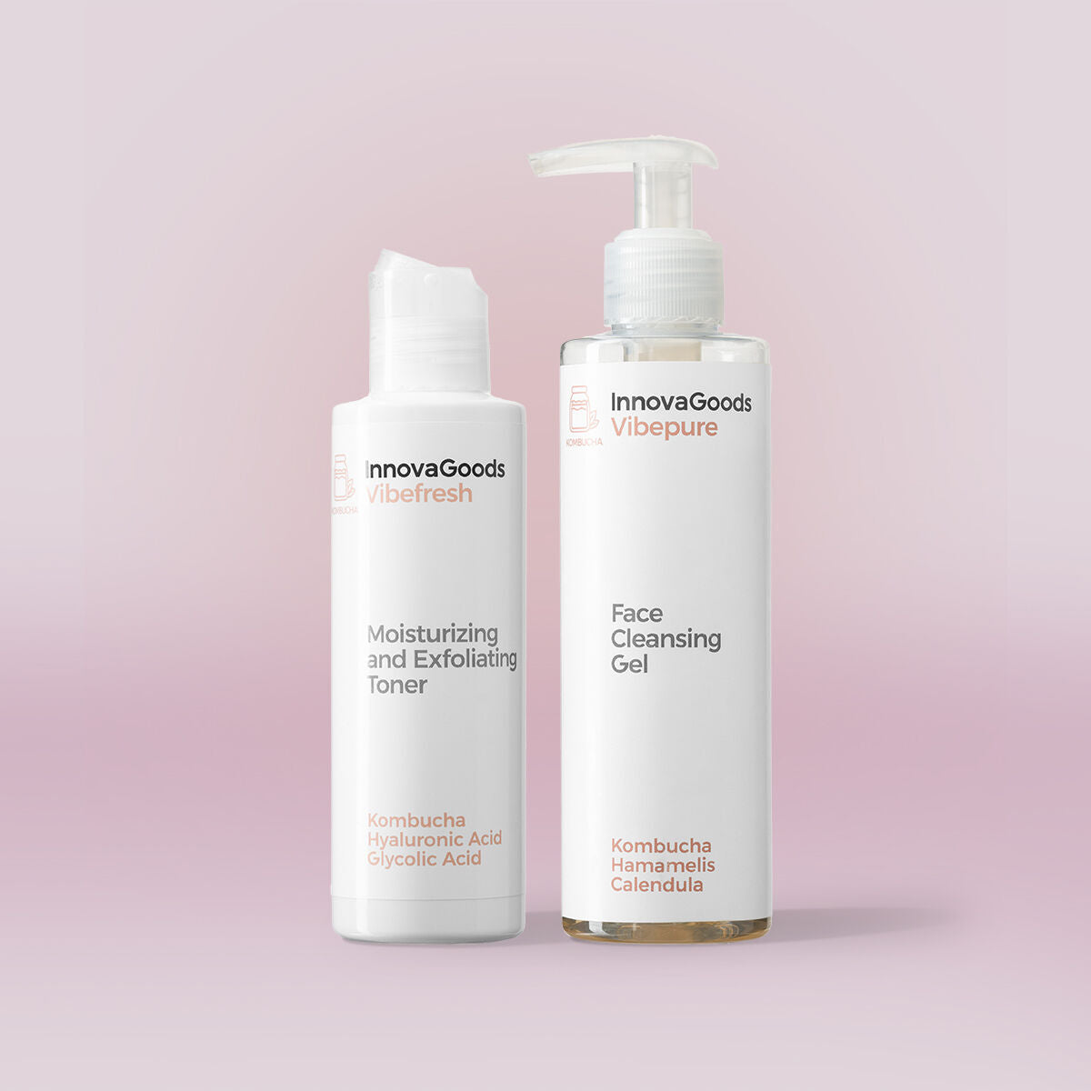 InnovaGoods Doppel-Pack Gesichtsreinigung Kombucha