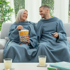 InnovaGoods Doppelte Ärmeldecke – Blau Beige Modern
