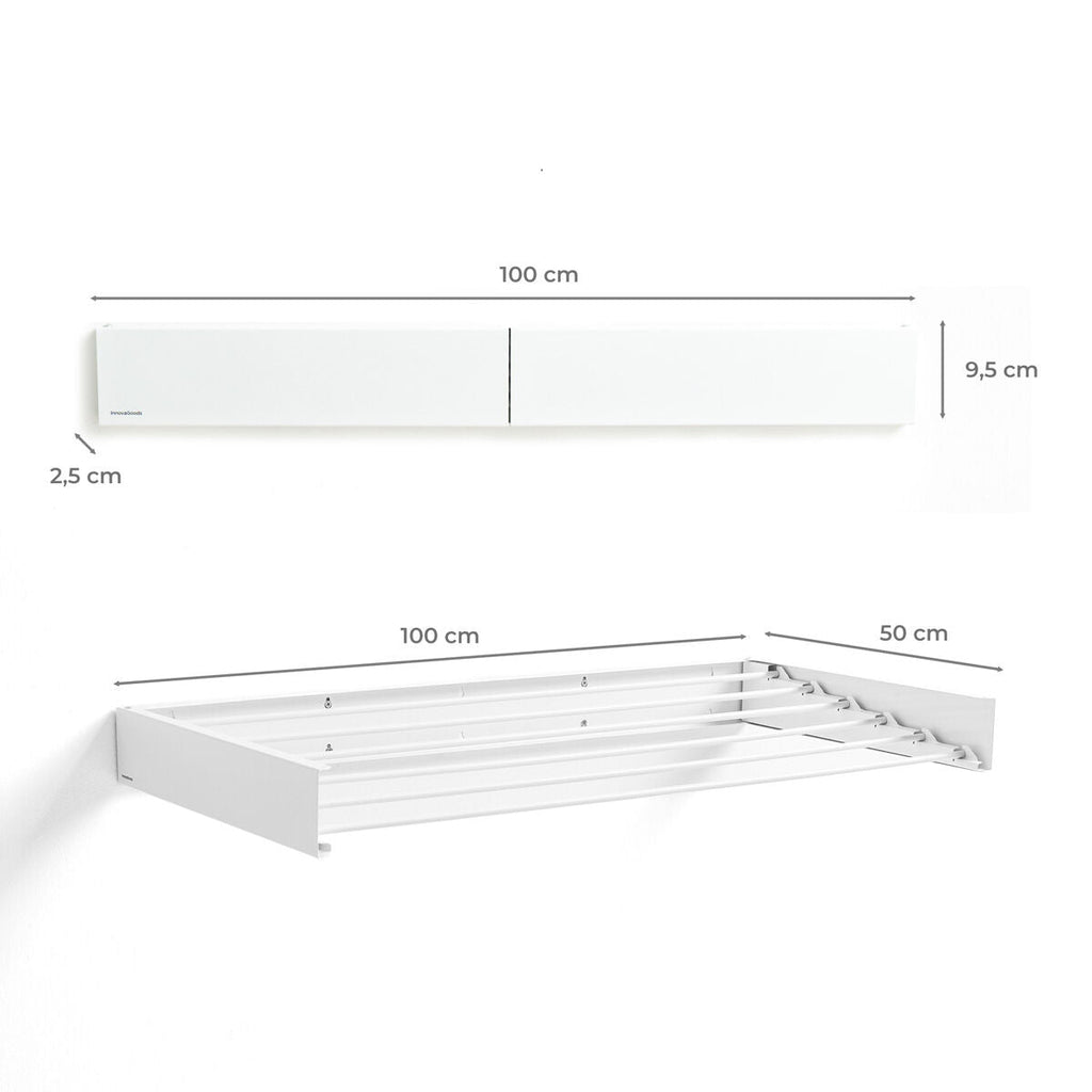 InnovaGoods Dryva 100 Wand-Wäscheständer klappbar
