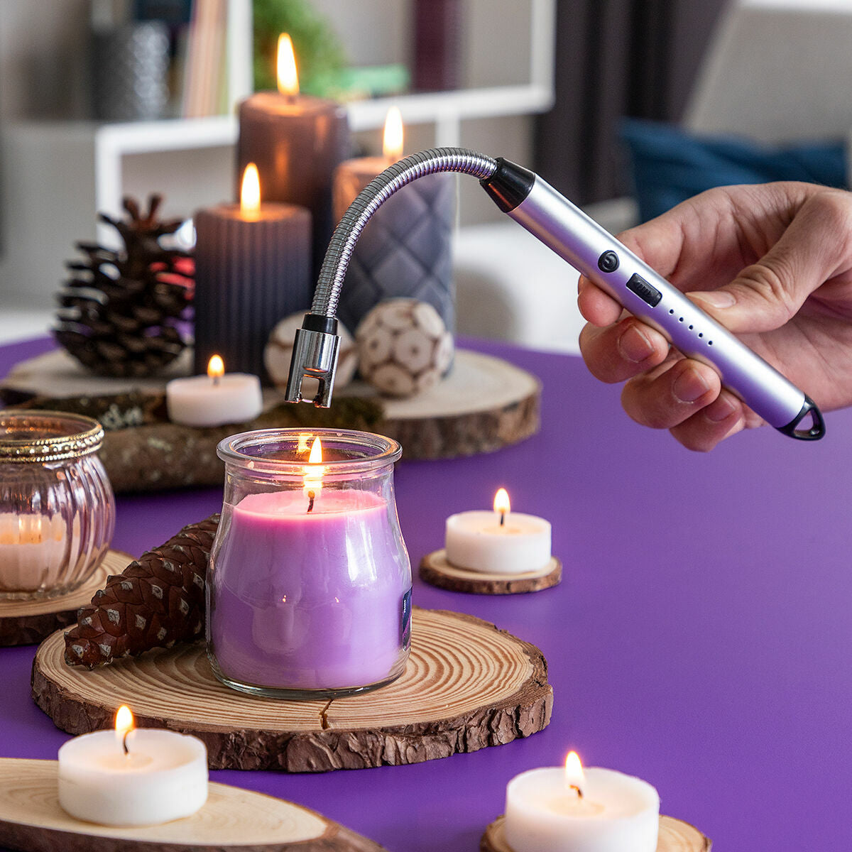 InnovaGoods Eflecther Wiederaufladbares Feuerzeug