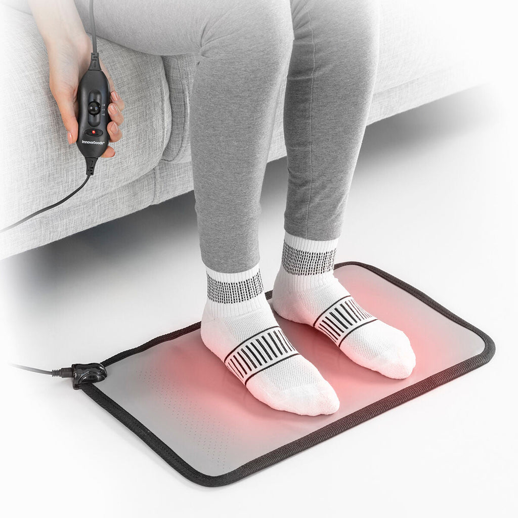 InnovaGoods Elektrisch Beheizte Fußmatte Grau Schwarz