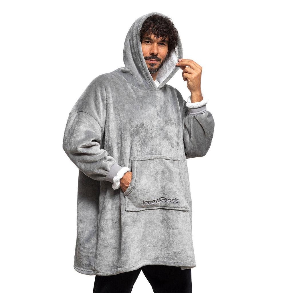 InnovaGoods Fleece-Kapuzen-Decke Unisex Übergröße
