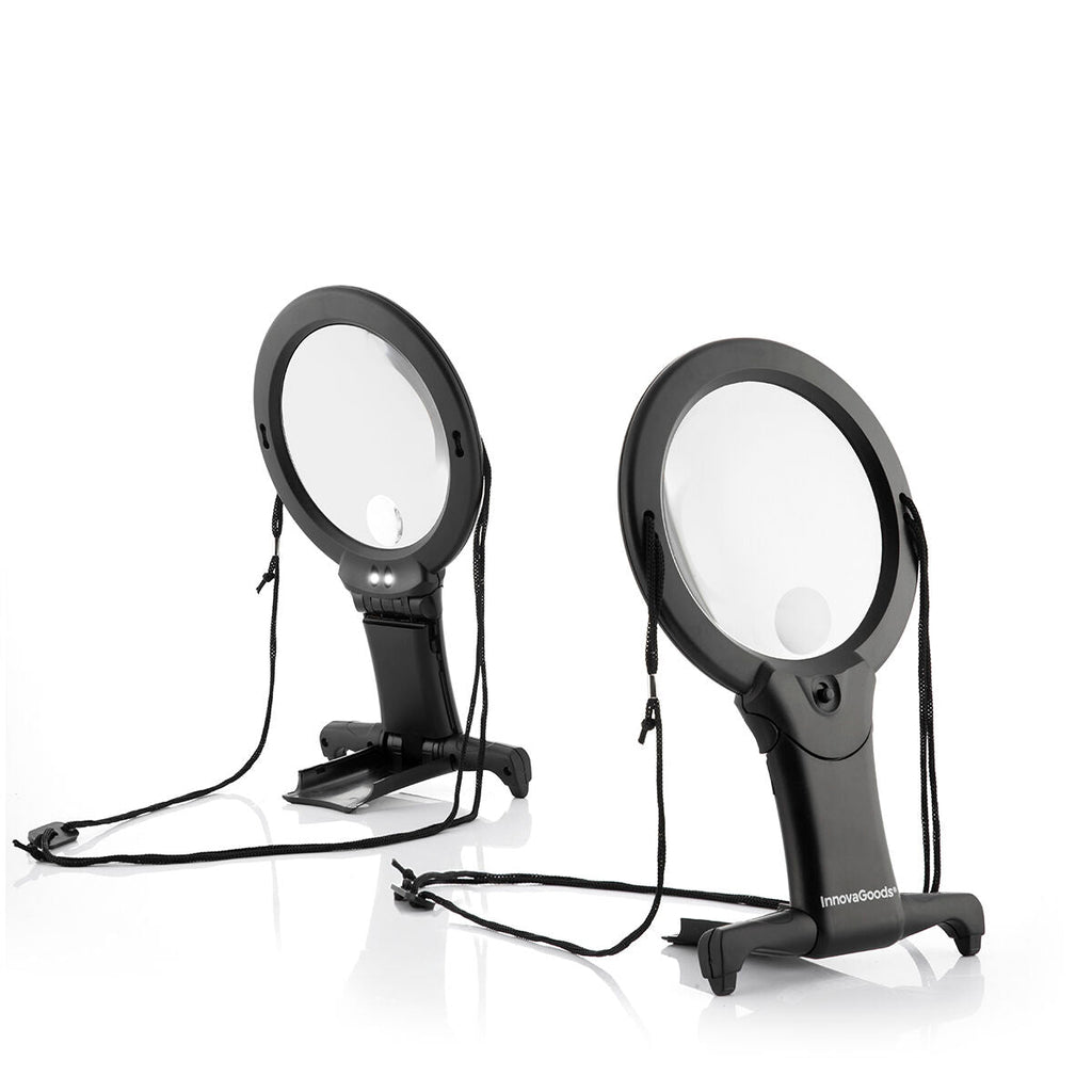 InnovaGoods Freihand-Lupe – LED-Licht Schwarz 2-in-1