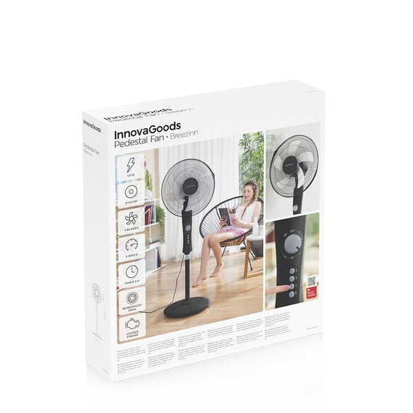 InnovaGoods Freistehender Ventilator Breezinn Schwarz 45 W - Home & Wohnen