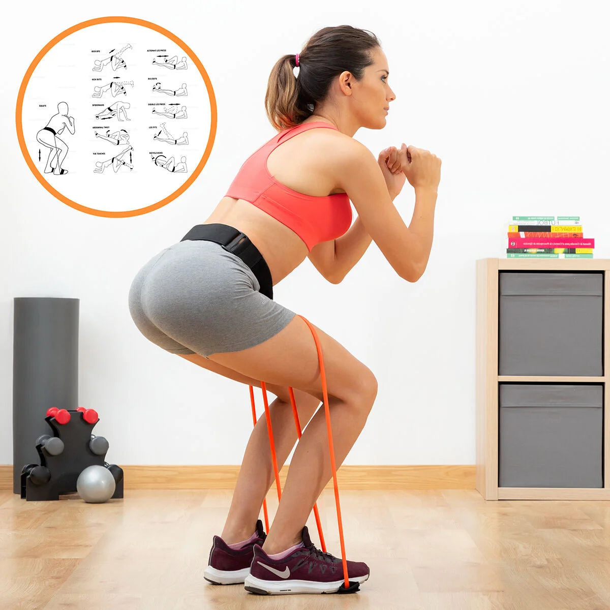 Bootrainer Fitnessgürtel mit Widerstandsbändern – ausgewählte Produktansicht