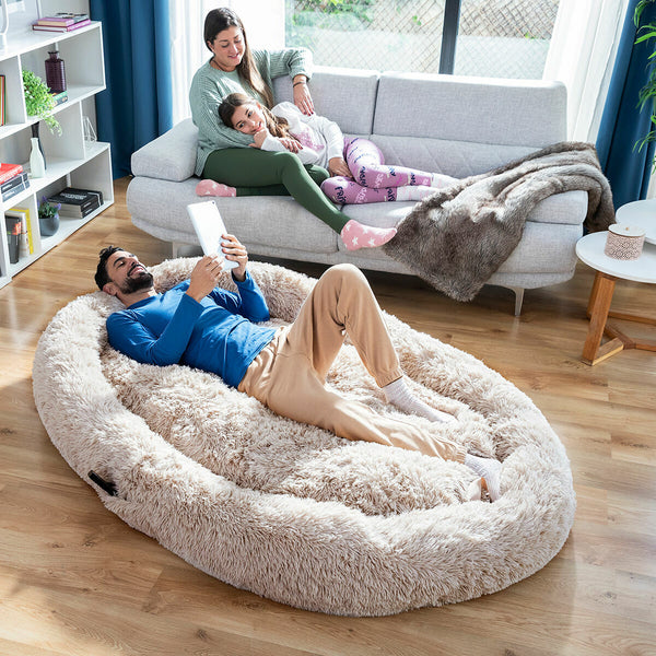 InnovaGoods Human Dog Bed XXL Beige für Menschen - Neuheiten