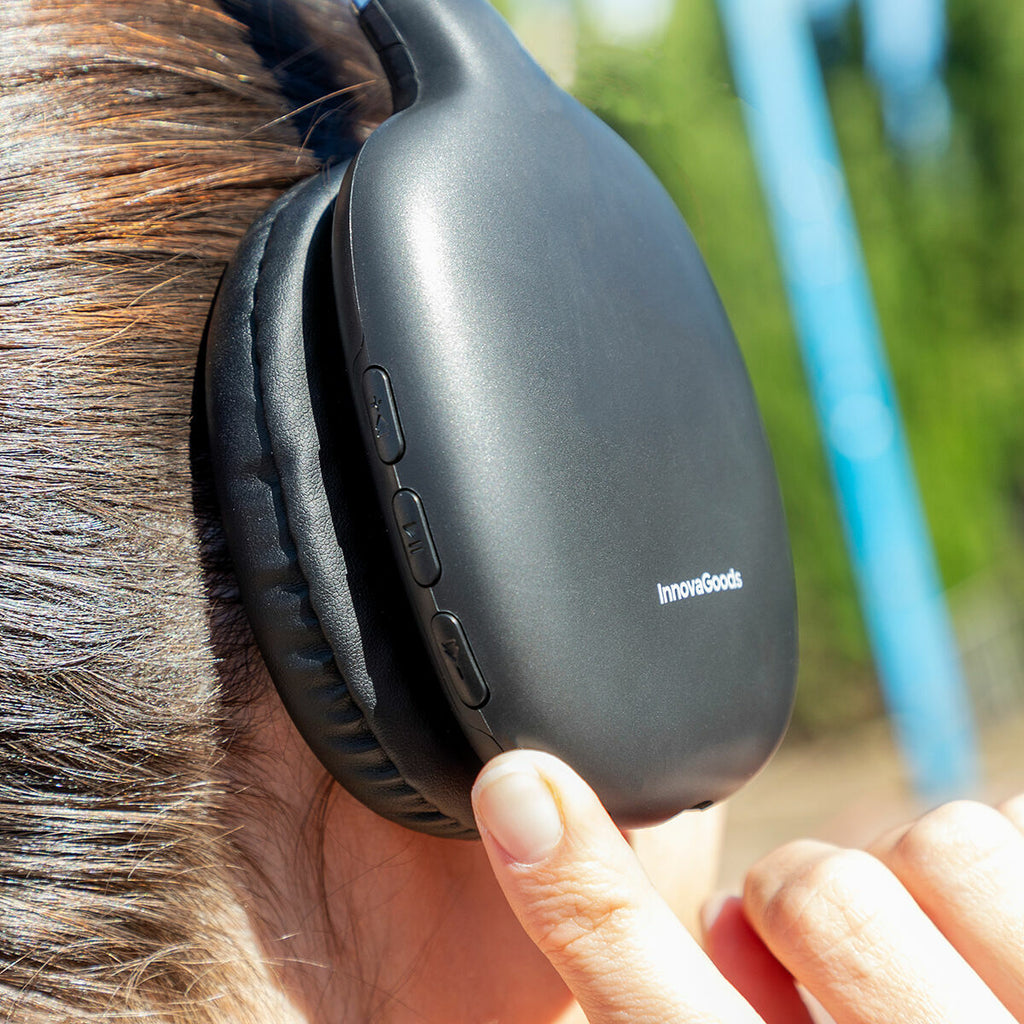 InnovaGoods Kabellose Faltbare Kopfhörer Schwarz