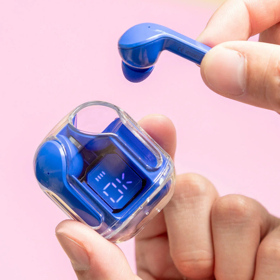 Kabellose Kopfhörer mit Ladebox Blue – Detailansicht 2