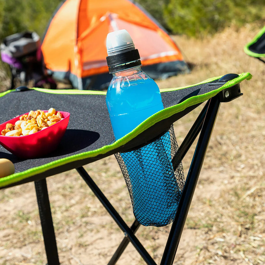 Klappbarer Campingtisch aus Textil mit Hülle Cafolby – Detailansicht 1