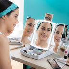InnovaGoods Klappbarer LED-Spiegel mit Make-up-Organizer