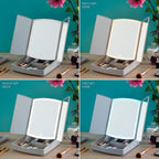 InnovaGoods Klappbarer LED-Spiegel mit Make-up-Organizer