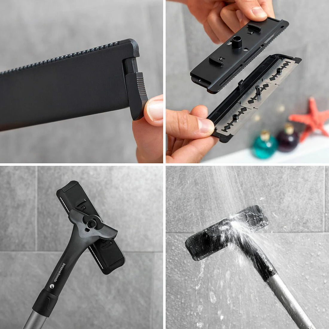 Körperrasierer mit ausziehbarem Aluminiumgriff Extaver – Detailansicht 4