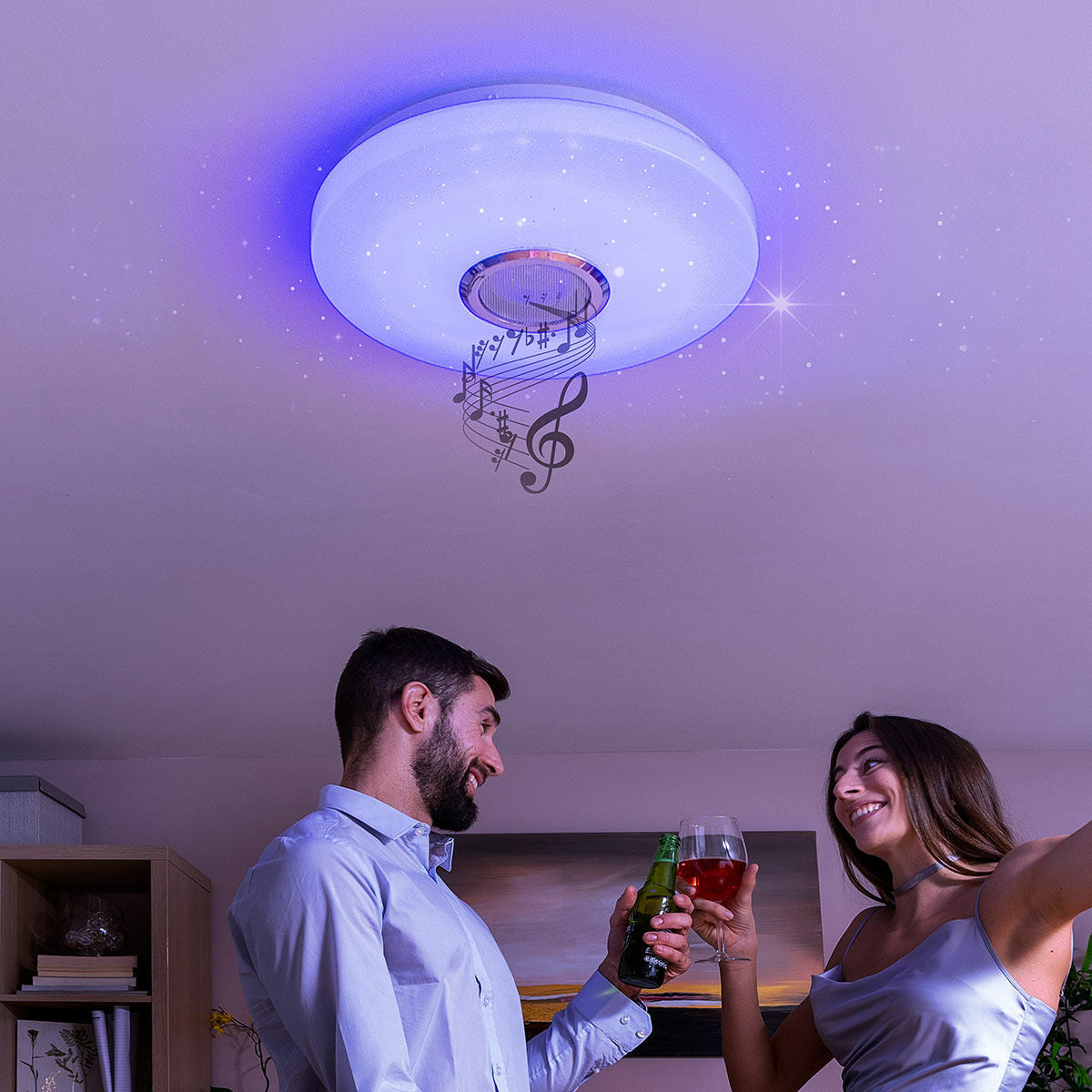 InnovaGoods LED-Deckenleuchte mit Lautsprecher