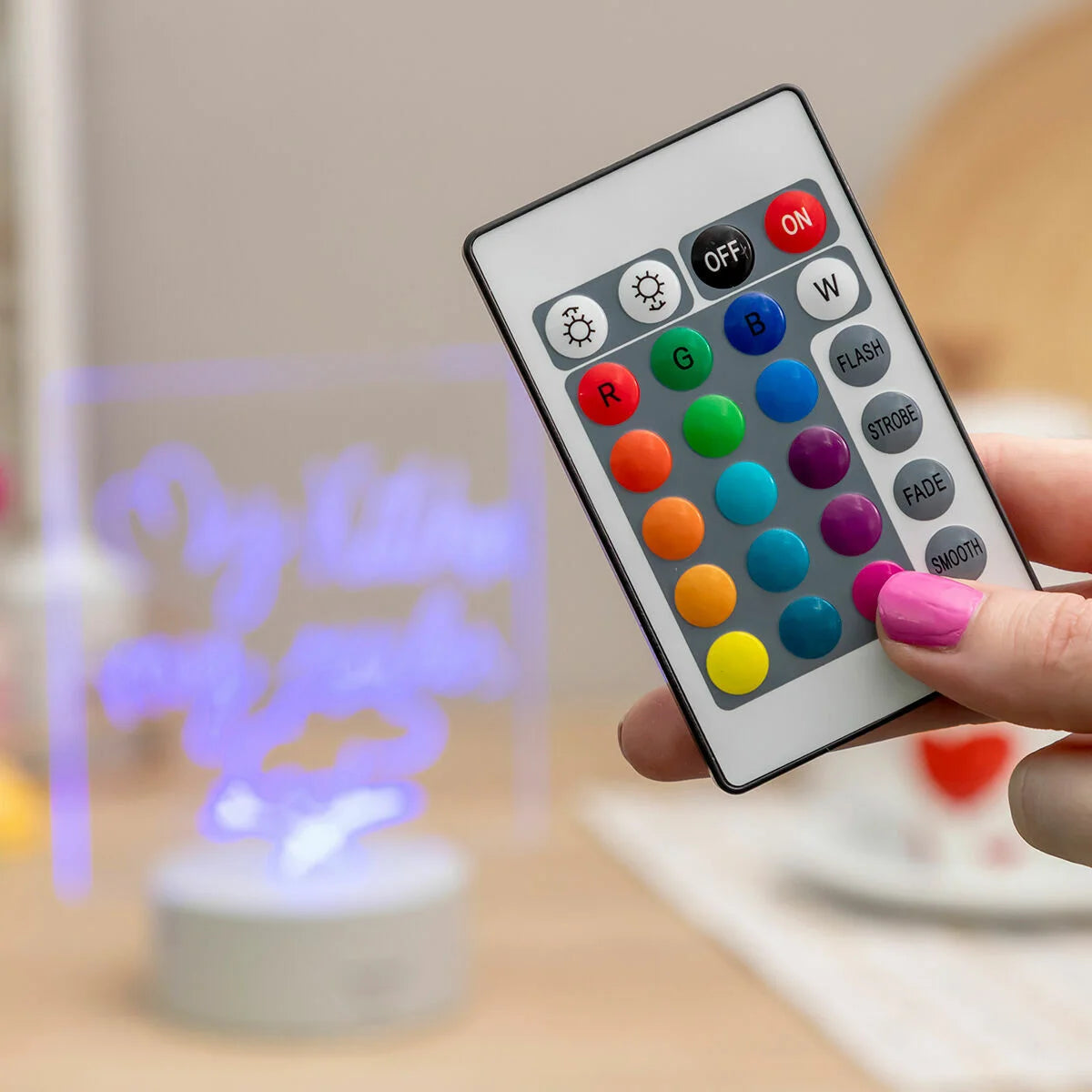 LED-Notiztafel Lemo mit 16 Lichtfarben – Produktansicht 4