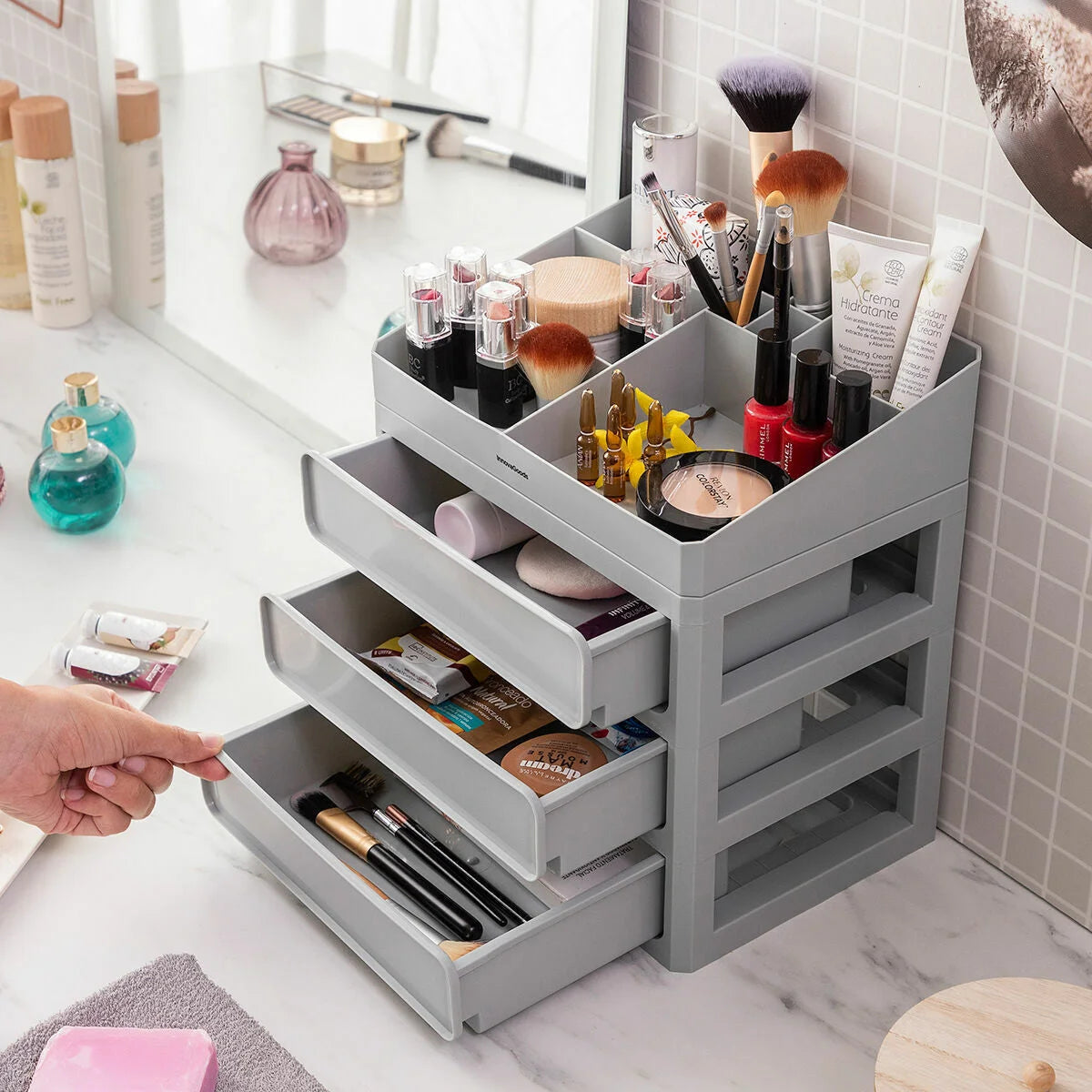 Makeser Make-up-Organizer mit 3 Schubladen – ausgewählte Produktansicht
