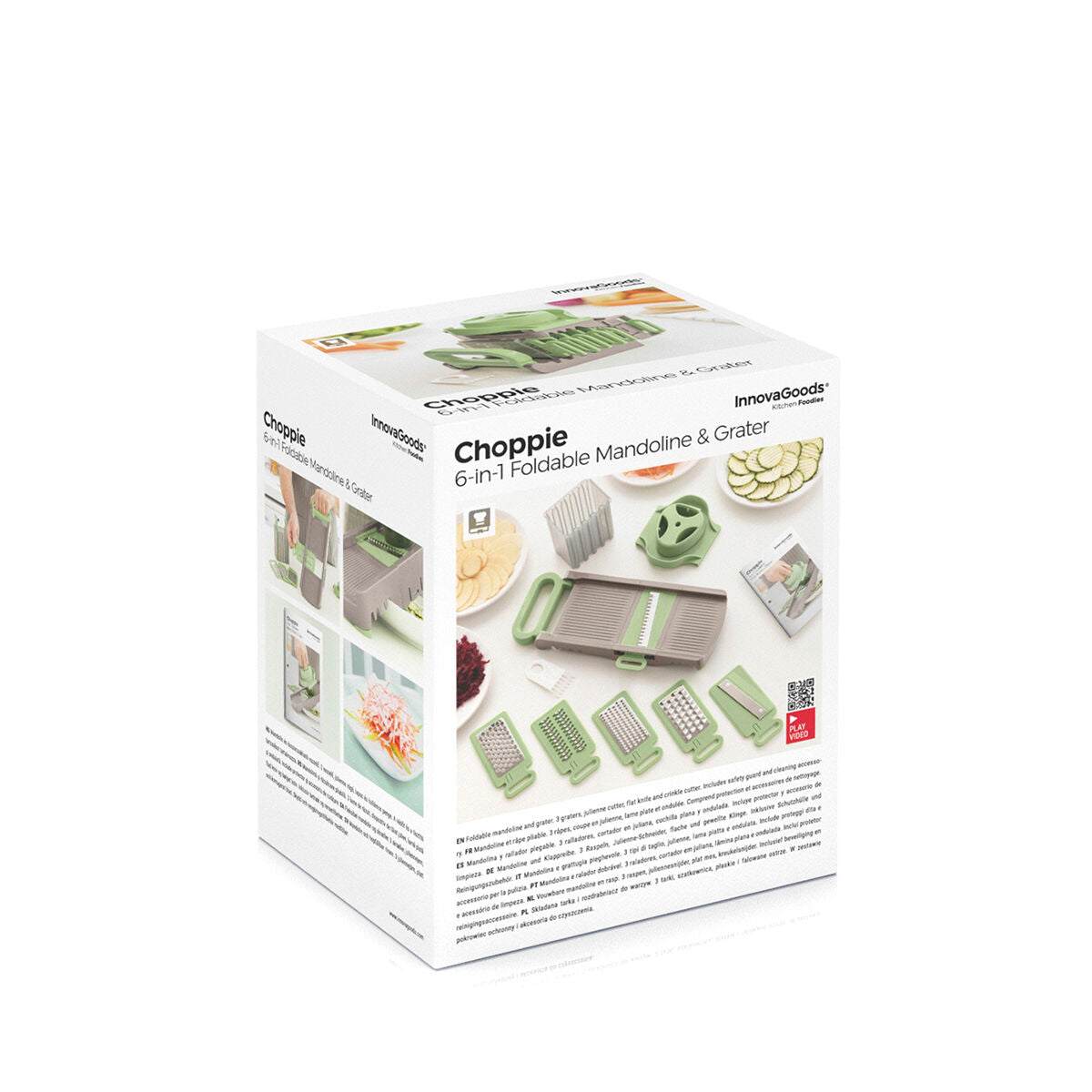 InnovaGoods Mandoline-Reibeisen Faltbar 6 in 1 – Praktisch