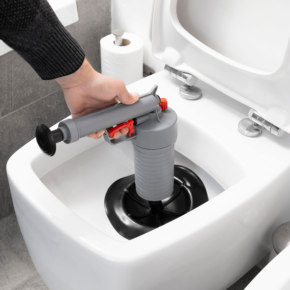 InnovaGoods Pressluftpistole zur Abflussreinigung