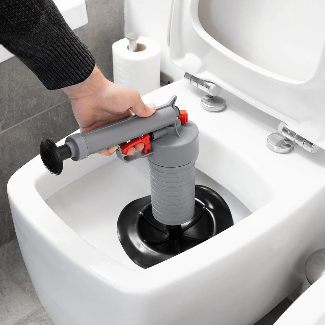 Universelle Pressluftpistole zur Abflussreiniung, mit Adaptern KlinGun – Detailansicht 3