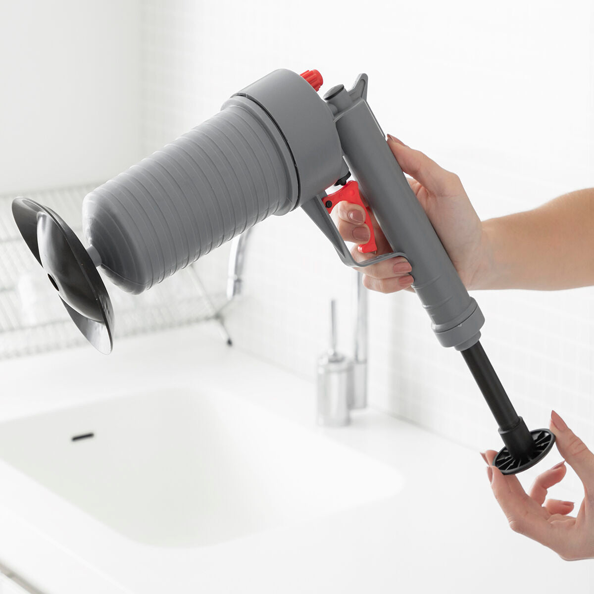 InnovaGoods Pressluftpistole zur Abflussreinigung