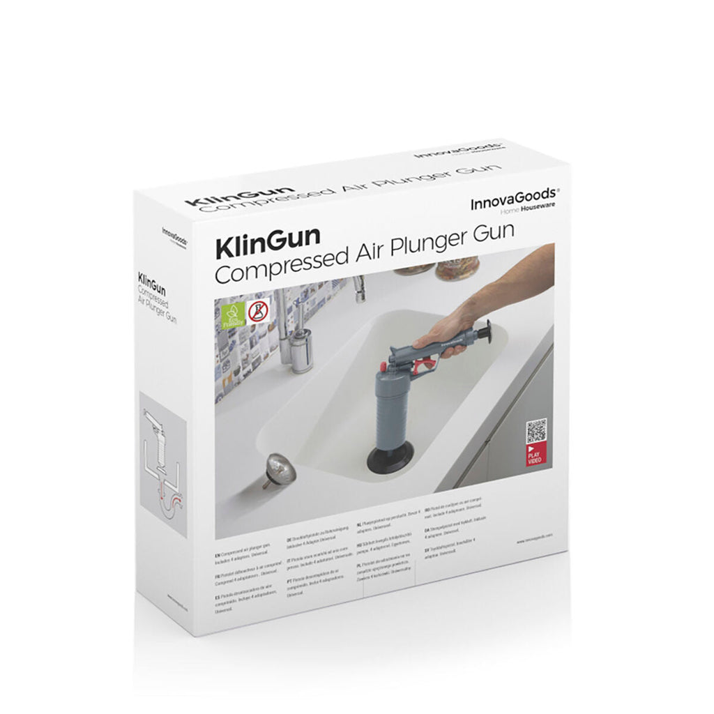 InnovaGoods Pressluftpistole zur Abflussreinigung