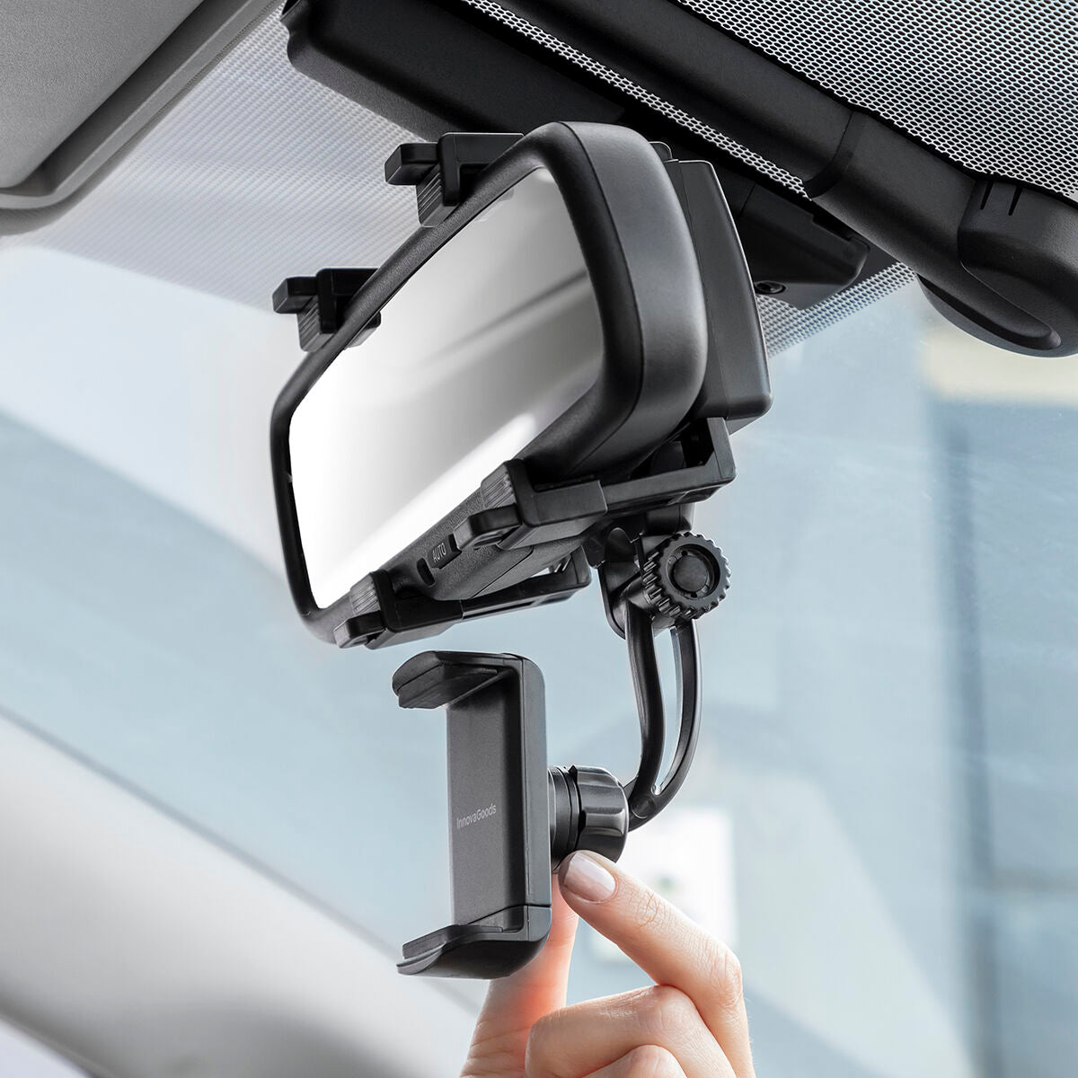 InnovaGoods Smartphone-Halter für Rückspiegel