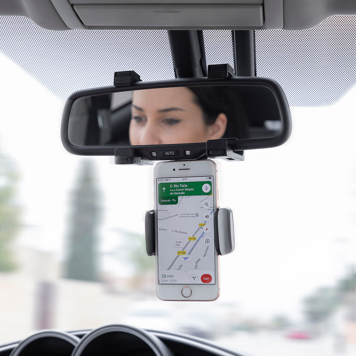 InnovaGoods Smartphone-Halter für Rückspiegel