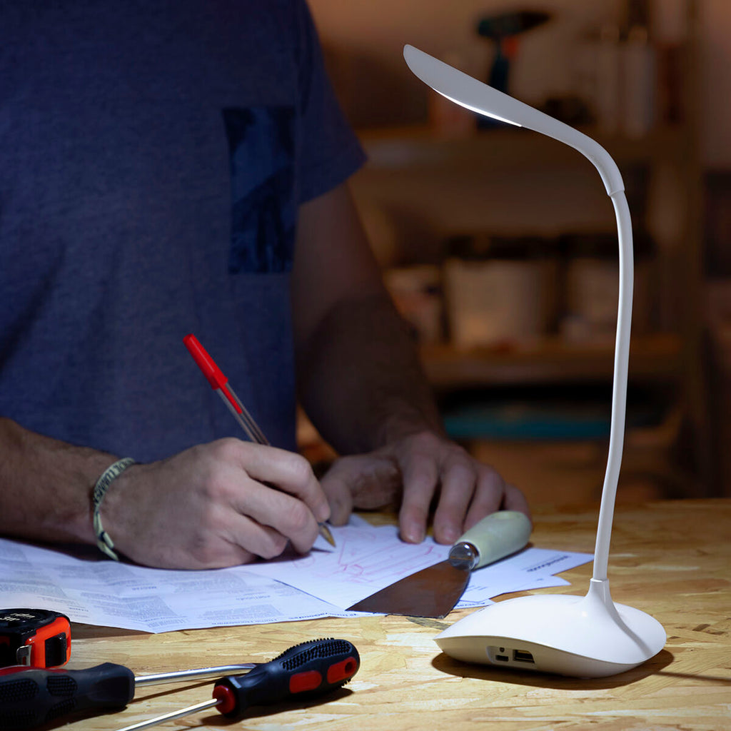 InnovaGoods Tischlampe – Wiederaufladbar Touch-LED Weiß