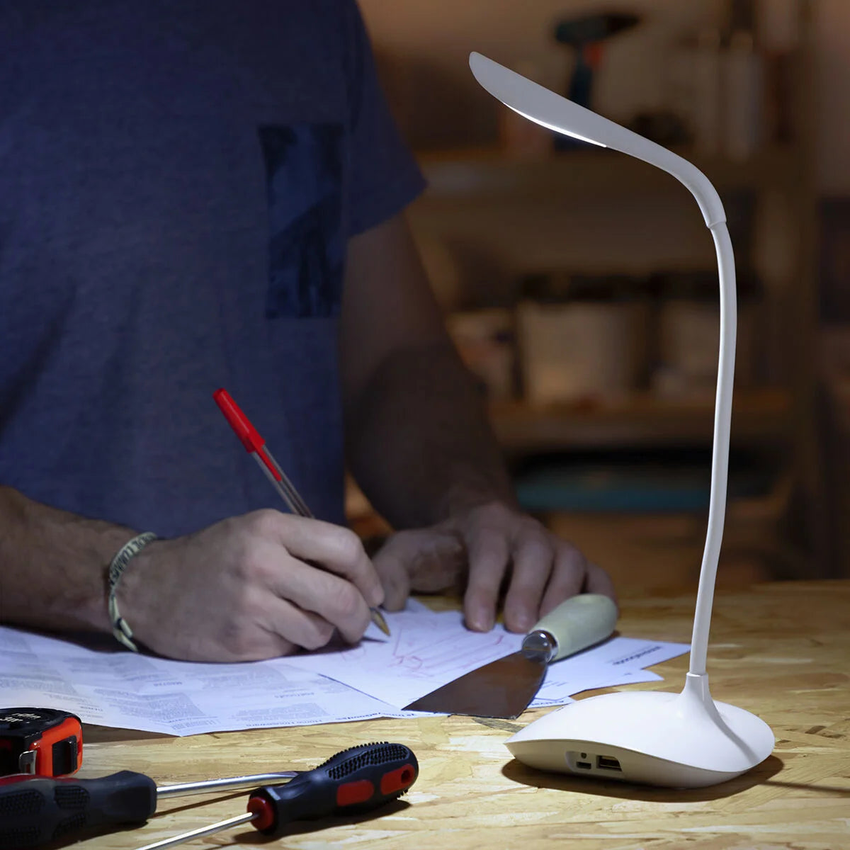 Wiederaufladbare Touch-LED-Tischlampe Lum2Go – Produktansicht 2