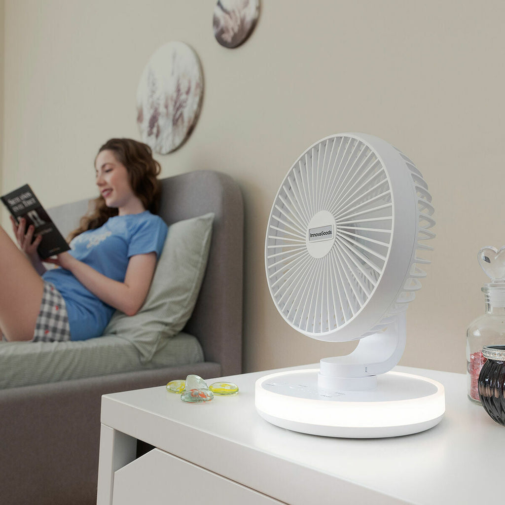 InnovaGoods Tischventilator mit Akku und LED - Home & Wohnen