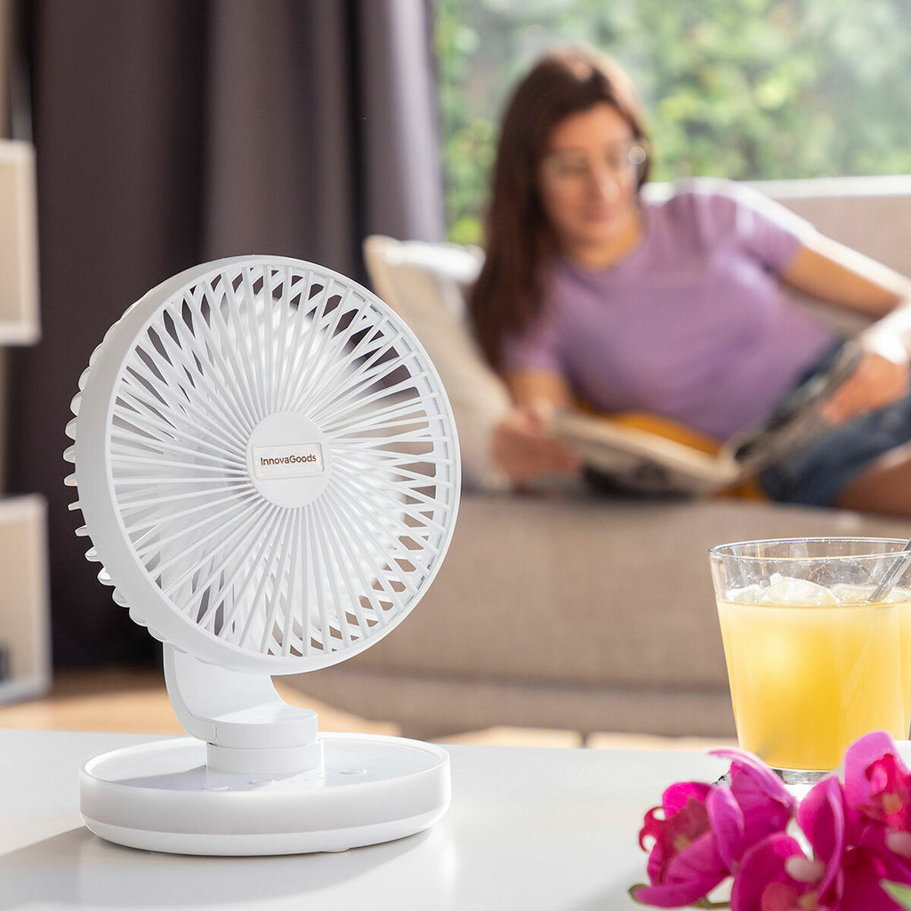 InnovaGoods Tischventilator mit Akku und LED - Home & Wohnen