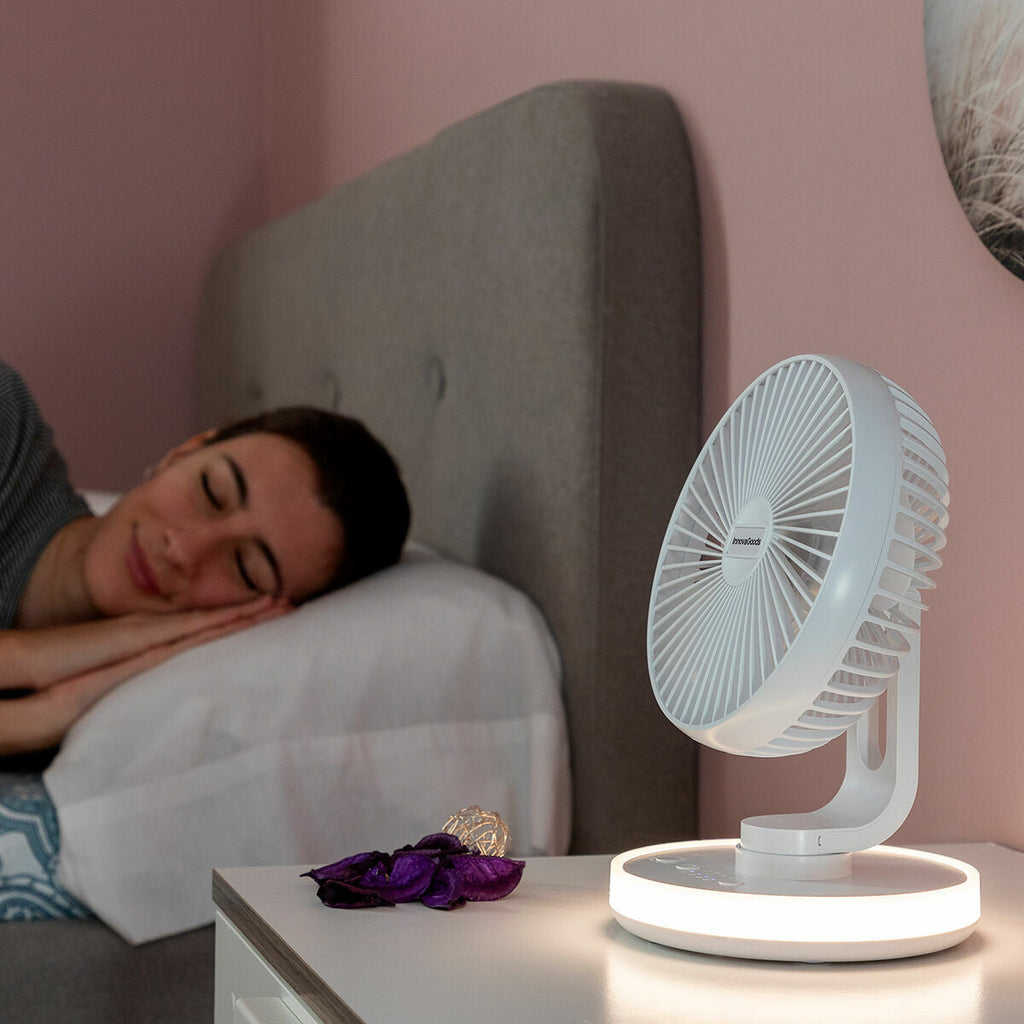 InnovaGoods Tischventilator mit Akku und LED - Home & Wohnen