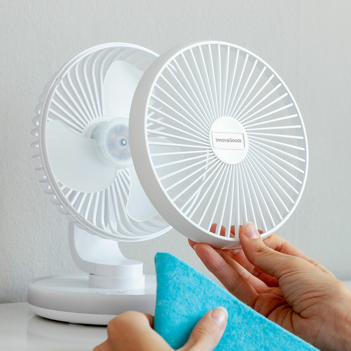 InnovaGoods Tischventilator mit Akku und LED - Home & Wohnen