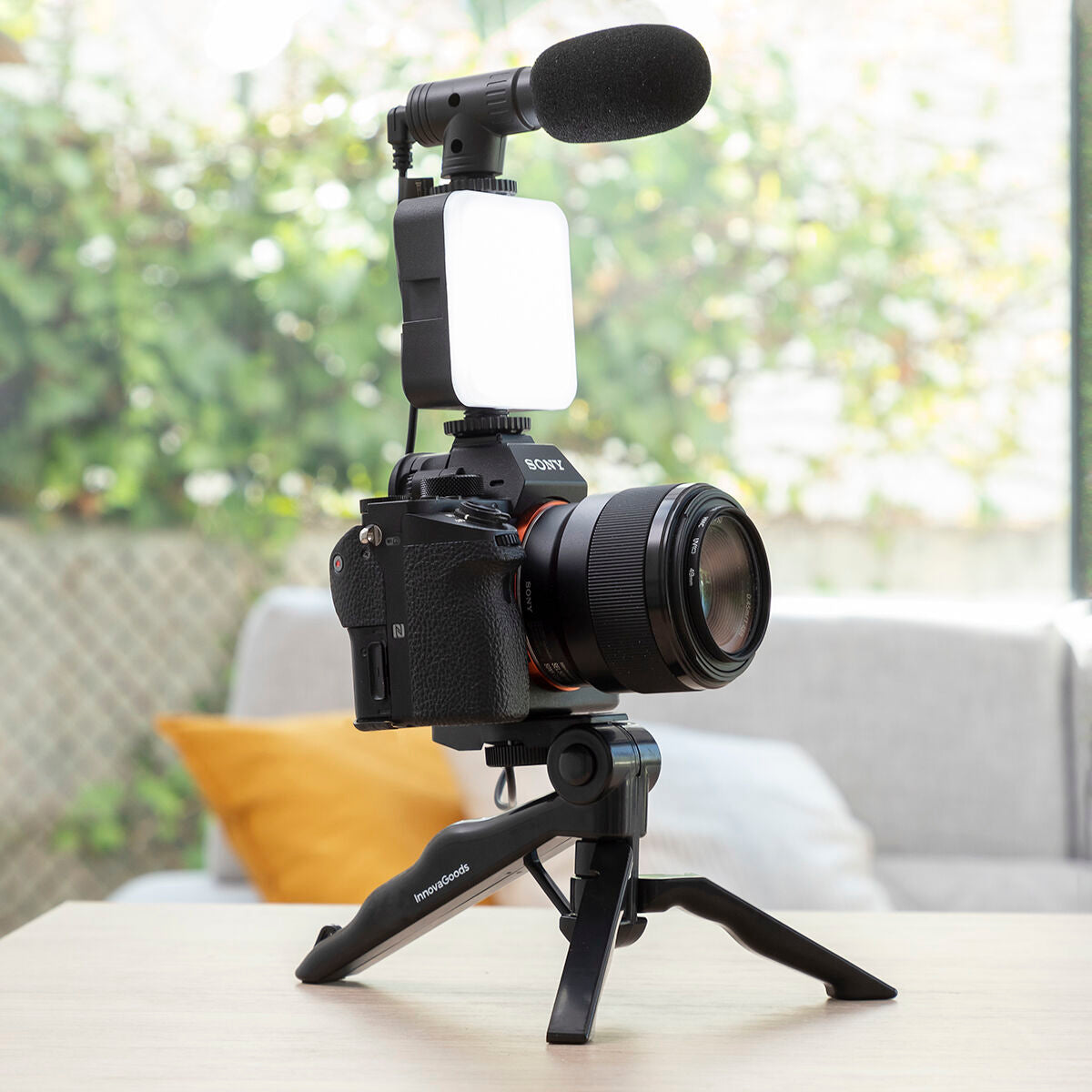 InnovaGoods Vlogging Kit mit Licht und Mikrofon