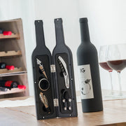 5-teiliges Weinzubehör-Set in Flaschenoptik