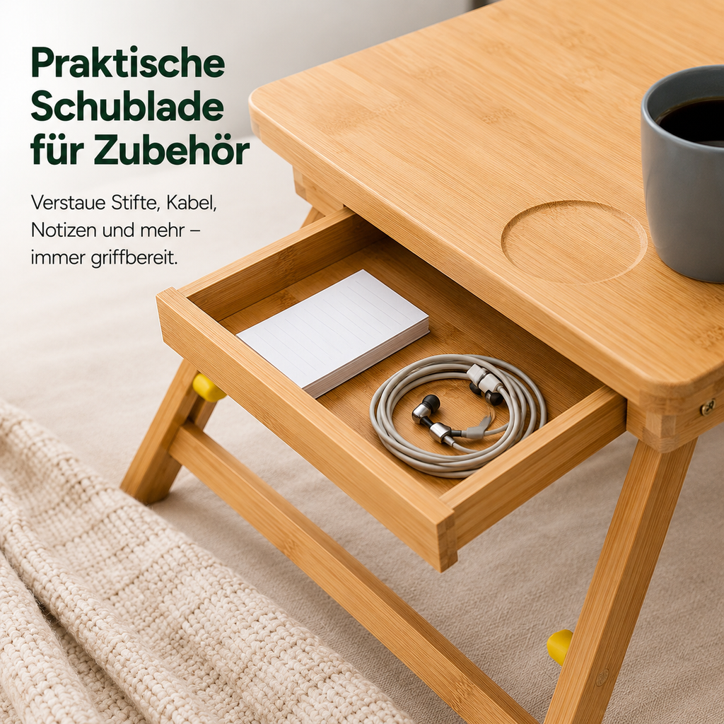 Beistelltisch aus Bambus, klappbar