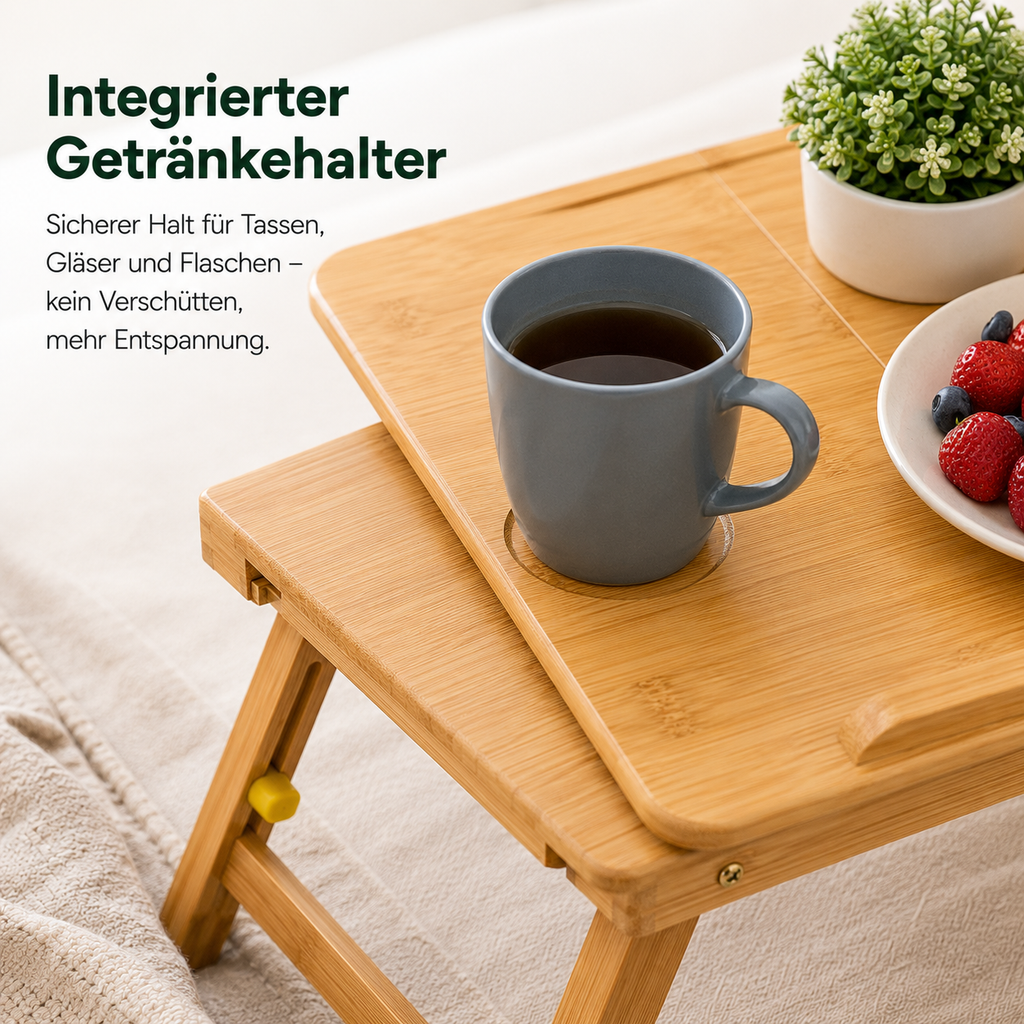 Beistelltisch aus Bambus, klappbar
