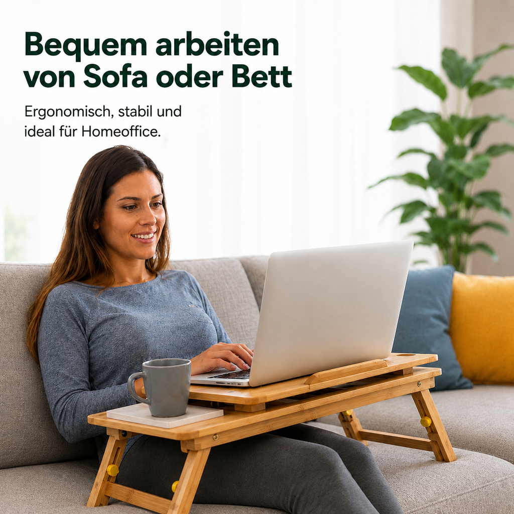 Beistelltisch aus Bambus, klappbar
