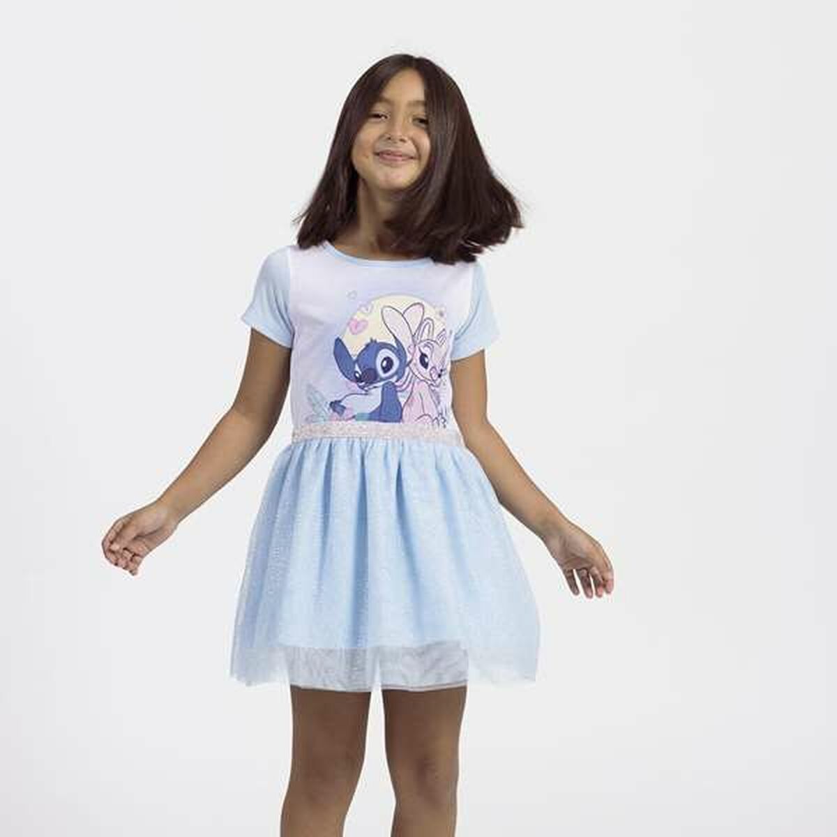 Kleid Stitch Hellblau für Mädchen online kaufen - Neuheiten
