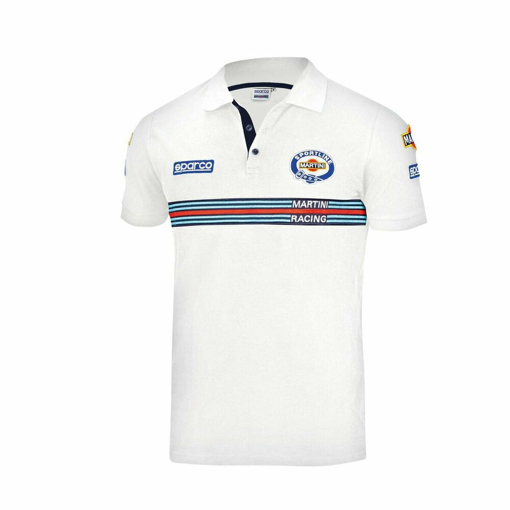 Kurzarm Poloshirt Sparco Martini Racing Weiß - Mode & Accessoires